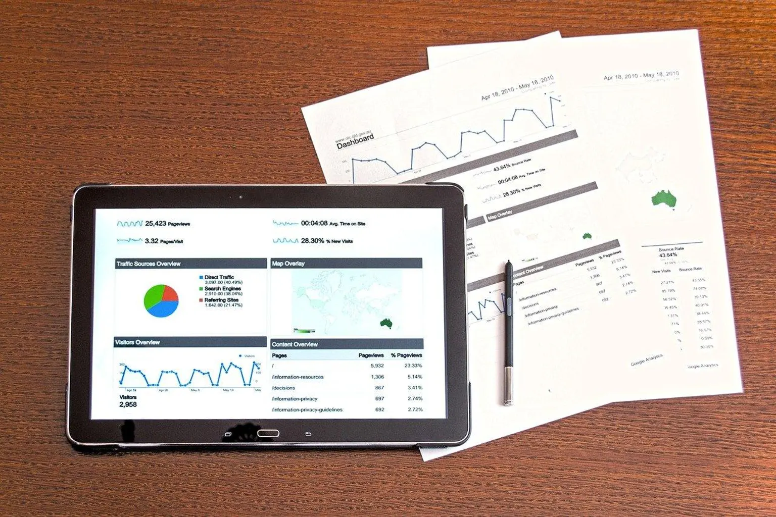 Dirigeante de PME analysant sur un ordinateur les indicateurs de ventes et de marketing numérique.