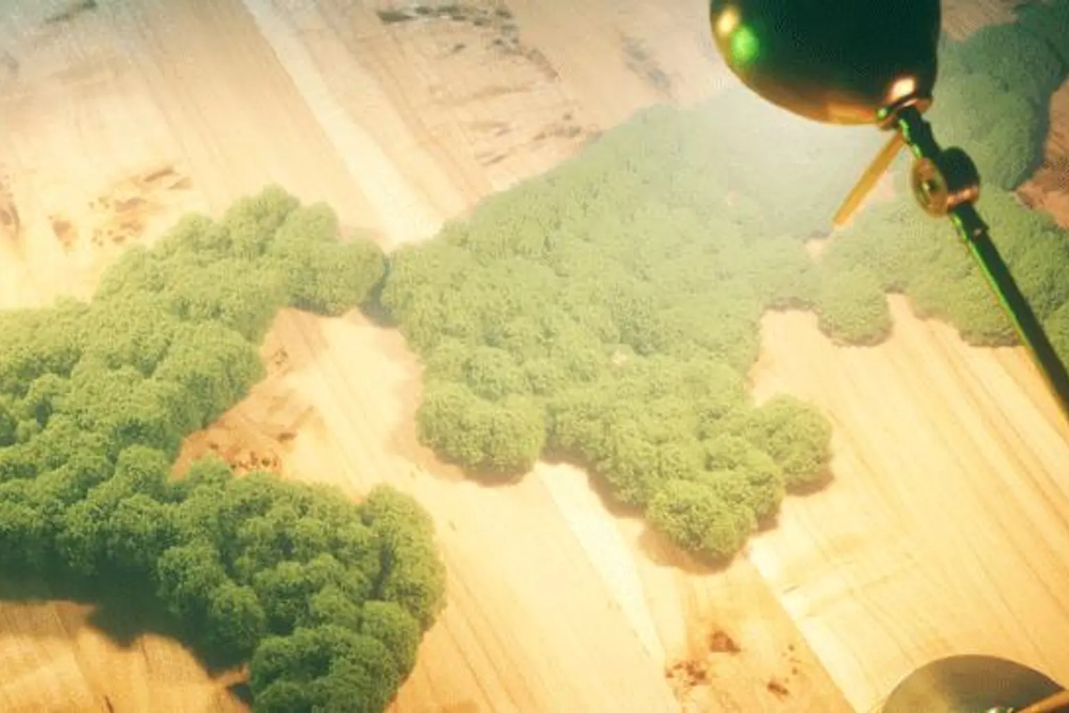 Entrepreneur observant un projet d'économie circulaire et d'agriculture durable dans un paysage aquitain.