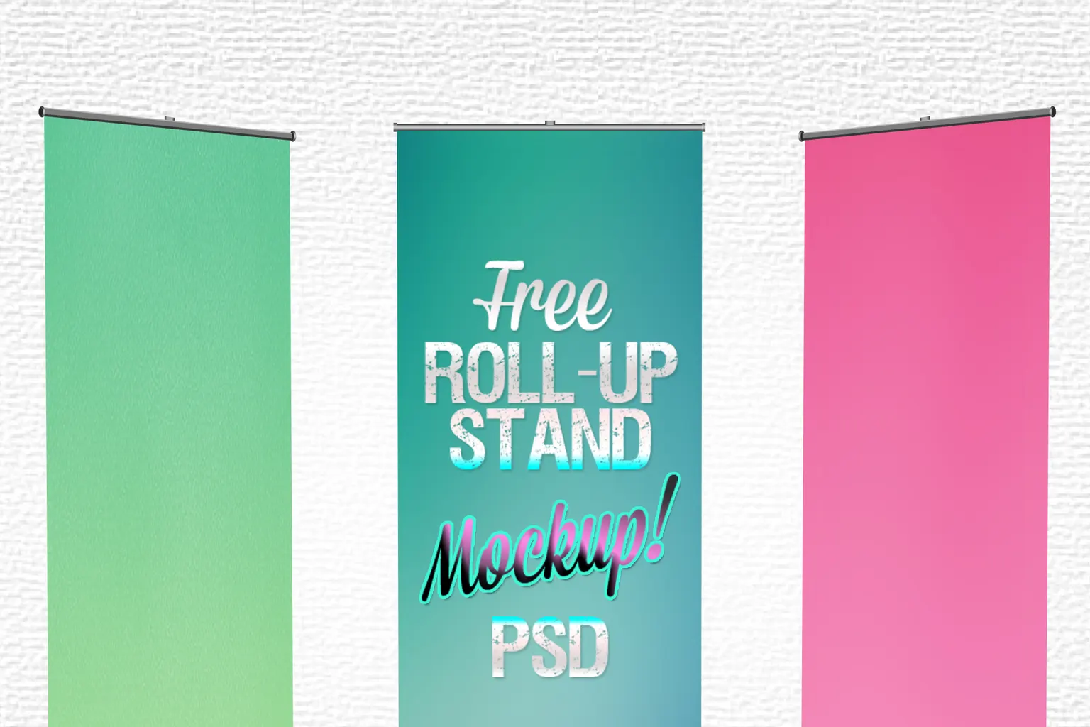 Un roll up publicitaire déployé sur un stand lors d’un salon professionnel.